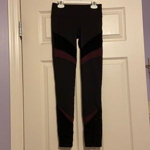 Material Girl Black and Purple Leggings